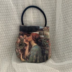 Small Vintage Oil Painting Handbag Purse